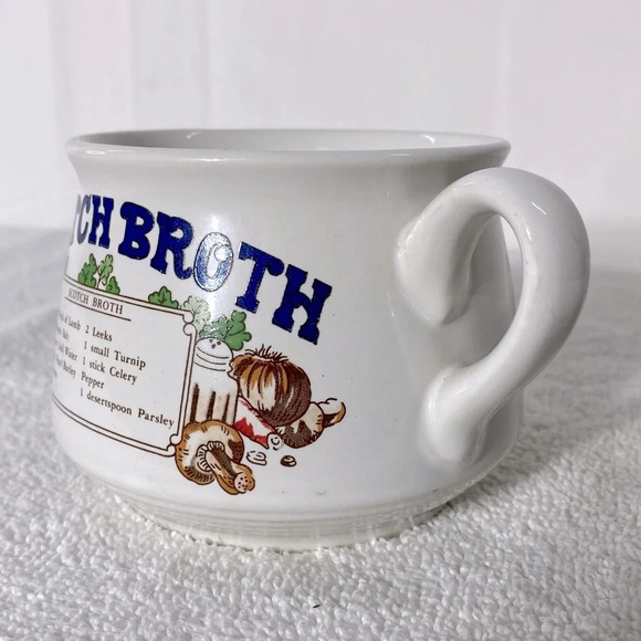 Vintage  Scotch Broth Ceramic Soup Cup Recipe Mug - Picture 2 of 12
